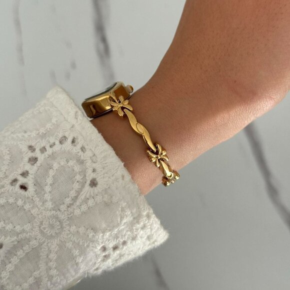 SKU0498 Retro‎ Gold Women Casual Fashion Oval Watch Stainless steel + gift bag main image 4
